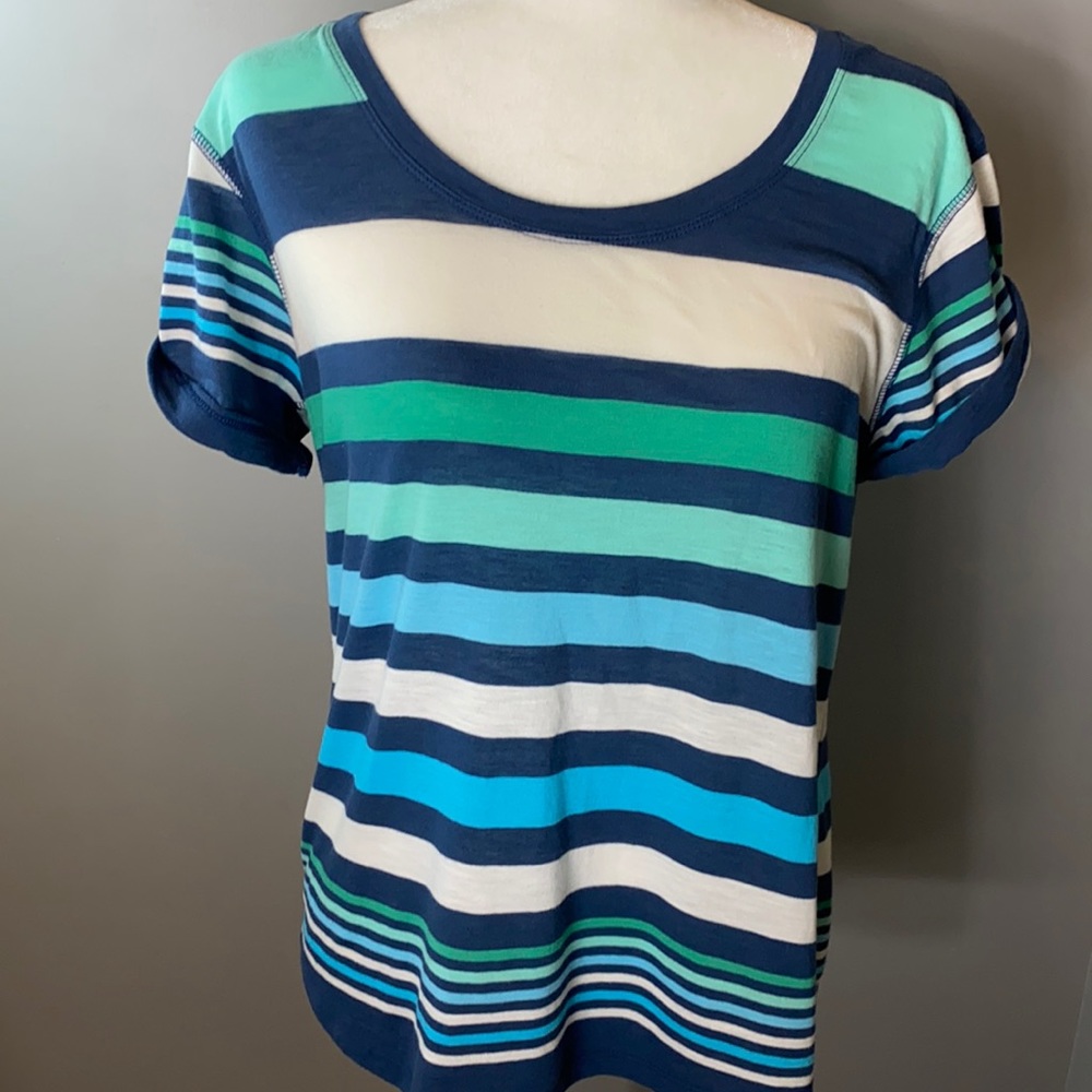 a.n.a Striped Tee Petite Large